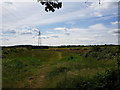 Power lines running east of Ombersley