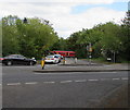 Queueing cars on the approach to Summer Road level crossing, Thames Ditton