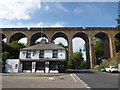 The Bridges pub and Horton Kirby Viaduct during the pandemic