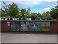 School welcoming mural, St Michael