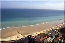 TG2242 : Cromer - the beach east of the pier as seen from the top of the parish church by Colin Park