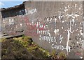NT3438 : Recent graffiti at Kirnie Law reservoir by Jim Barton