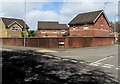 Houses near the corner of Stokes Court, Ponthir, Torfaen