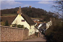 SS9943 : Castle Hill, Dunster with view towards Conygar Tower by Colin Park