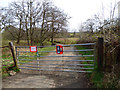 Gate at Everton Farm road