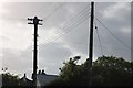 ST6184 : Traditional telegraph pole on Hortham Lane, Almondsbury by David Howard
