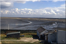 SJ1888 : Buildings on Hilbre Island with a view towards Hoylake by Colin Park