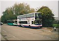 Buses on Downing Drive, Evington