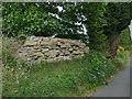 Eroded stone wall on Cave Lane