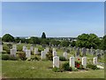 TQ4276 : Commonwealth War Graves in Greenwich Cemetery by Marathon