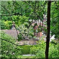 Glimpse of houses on the B2138