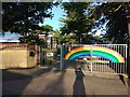 Exeter lockdown rainbow, St Leonard