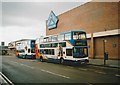 Buses outside North Point Shopping Centre, Bransholme