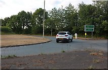 SO7492 : Roundabout on Stourbridge Road, Stanmore by David Howard