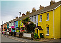 Colourful houses on Springfield Terrace, Westward Ho!