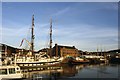 Whitehaven Dock with historic ships