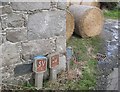 Water main markers, Nether Dallachy Farm