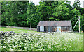 Corrugated metal building at Bridge End