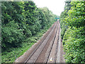 Railway west from Hough End Lane bridge