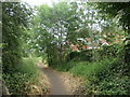 Public footpath heading east near Willow View