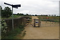 Signpost and footpath to the Nene