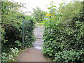 Public footpath entrance from Park Road, B483