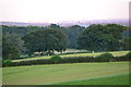 Rolling farmland with distant view of Southampton