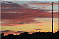 Sunset sky over New Manor Farm