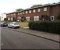 Houses, cars and hedge, Oliphant Circle, Newport