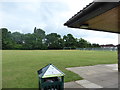 Looking from the new pavilion towards a football pitch at The Avenue