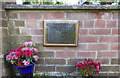TA0901 : Memorial on a garden wall on North Kelsey Road (close-up) by Adrian S Pye