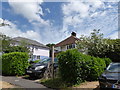 Road and path junction in Pitfold Avenue