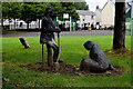 Gathering potatoes sculptures, Omagh