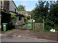 Wooden gates at the entrance to Willow End, Whitchurch, Herefordshire