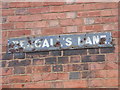 Beacalls Lane sign in Castlefields, Shrewsbury