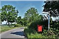 Thorpe Morieux: Post box in a very isolated location