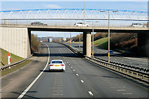 NT1272 : M9 Motorway at Newbridge Roundabout by David Dixon