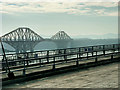 NT1379 : View of the Forth Bridge from the Road Bridge by David Dixon