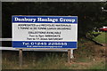 Sign at the entrance to Danbury Haulage Group