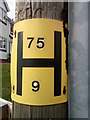 Hydrant sign on telephone pole, Llandudno Junction