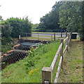 Screen on brook under Maidenbower Drive