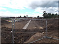 Groundworks for the new housing development