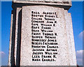 SK2503 : Inscription 2, Great War Memorial, Pooley Hall Colliery near Polesworth by Peter Warrilow