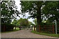 Felsham: Public footpath leading past Felsham Hall