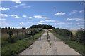 SK9924 : Gated farm road by Bob Harvey