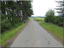 NJ5003 : Minor road near to the entrance to Mill of Kincraigie by Peter Wood