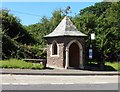 Ornate bus shelter at Fairy Cross