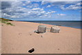NJ9613 : Remains of a pillbox, Blackdog beach by Bill Harrison