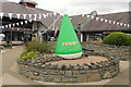 Mooring buoy centrepiece at Conwy Marina