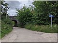 SU1383 : Cycle and walking routes and a lane going under the railway line by Rob Purvis